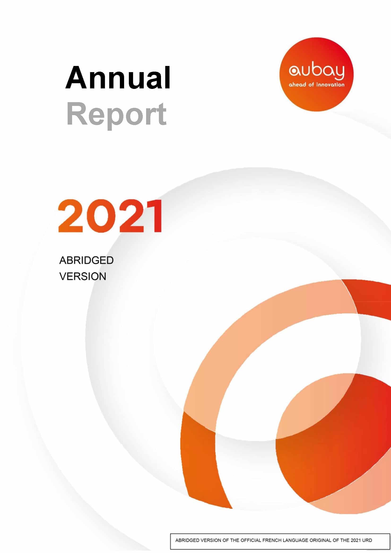 Couverture Annual Report ENG