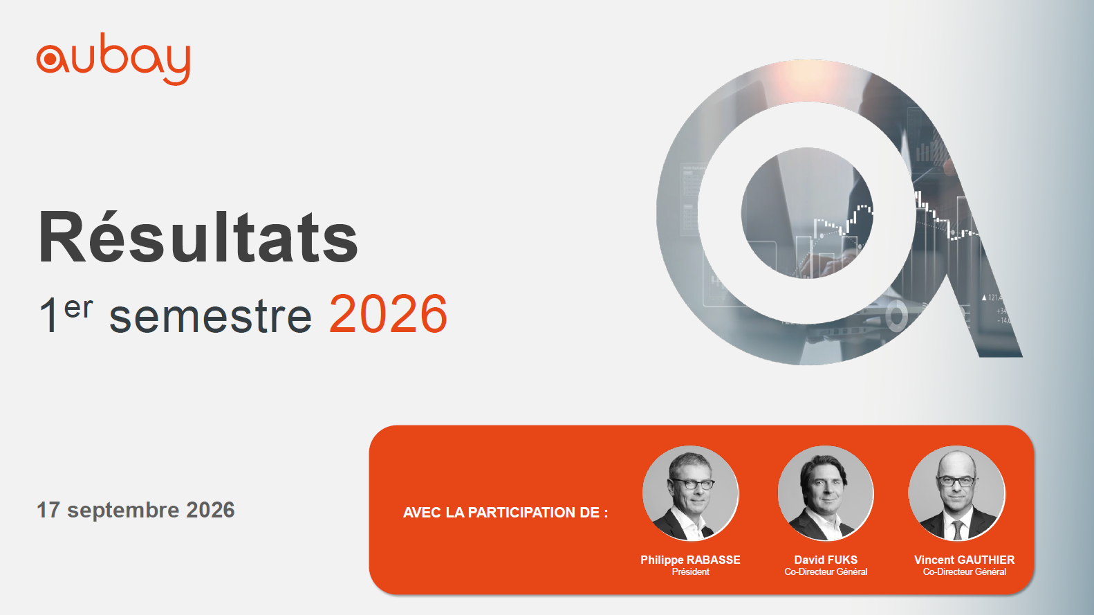 Couverture de la présentation financière du 1er semestre 2025